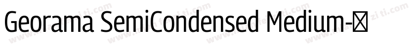 Georama SemiCondensed Medium字体转换